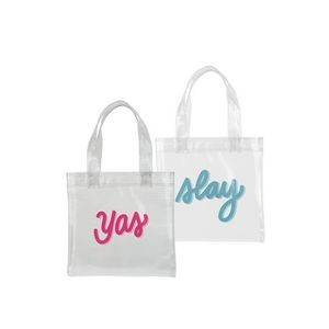 Continued Itty Bitty Clear/Grid Vinyl Tote