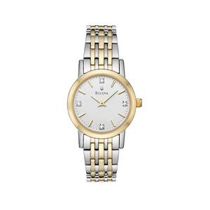 Bulova Ladies' 2-Tone 4 Diamond Watch