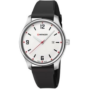 Swiss Army City Active White Dial, Black Silicone Strap Small