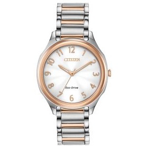 Citizen Ladies' Eco-Drive LTR Watch, Two-Tone Pink-gold with Silver Dial
