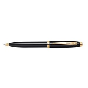Sheaffer 100 Glossy Black/Gold Trim Ballpoint Pen