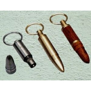 Bullet Shaped Cigar Punch w/ Goldtone Ejector & Key Ring