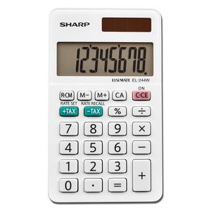 Sharp EL244WB 8-Digit Display Handheld Calculator