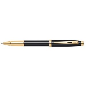 Sheaffer 100 Glossy Black w/Gold Plate Trim Rollerball Pen
