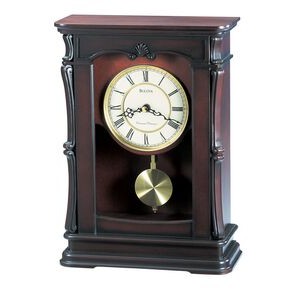 Bulova Abbeville Walnut Mantel Clock