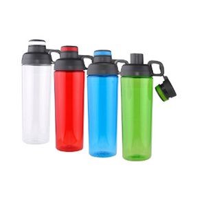 30 Oz Clear Color Water Bottle w/Dual Openings