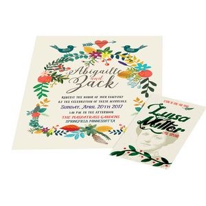 5.5" x 8.5" - Recycled Greeting Cards - 14pt Natural - Full Color 2 Sides