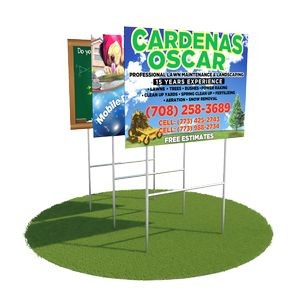 46" x 46" - Yard Signs - 4mm Coroplast -Full Color 1 Side- with H Stakes