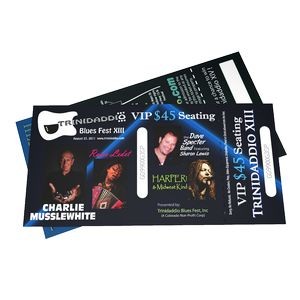 3.5" x 8.5" - Full Color Event Tickets - Numbered & Perforated - 18pt C1S