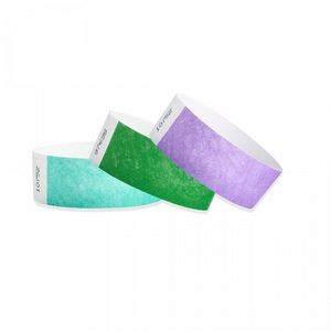 1" wide x 10" long - 1" Tyvek Alternative Solid Color Wristbands Blank 0/0