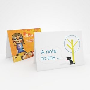 4.25" x 11" - Full Color Greeting Cards -100lb Uncoated Linen - 2 Sided