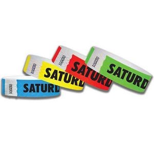 3/4" wide x 10" long - 3/4" Saturday Only Tyvek Wristbands Blank 0/0