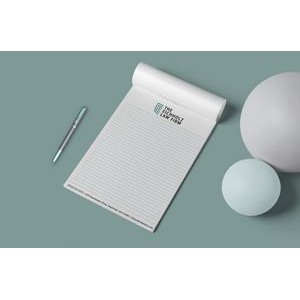 8.5" x 3.66" - Custom 2/0 - 2 Standard Colors Notepads, 100 Per Pad