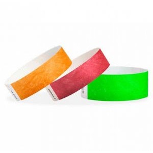 3/4" wide x 10" long - 3/4" Tyvek Wristbands Solid Colors Blank 0/0