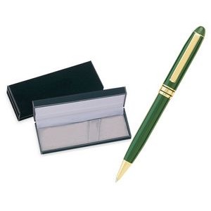 MB Series Ball Pen Gift Set in black velvet gift box - green pen set