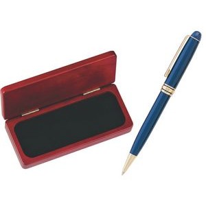 MB Series Ball Point Pen in Rosewood gift box - Blue pen set