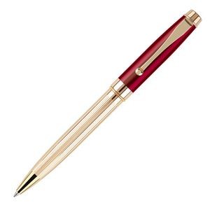 WM II Series Ball Point Pen - Red Pen with Gold Trim