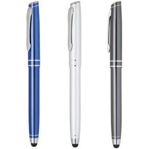 Mercury II Series Blue Dual Function Blue Stylus/ Roller Pen
