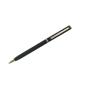 Slim Pen Series - black ball point pen with gold trim