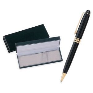 MB Series Ball Pen Gift Set in black velvet gift box - black pen set