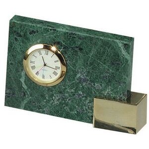 Green Marble Desk Clock