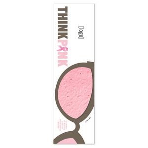 Breast Cancer Awareness Seed Paper Shape Bookmark - Design Q
