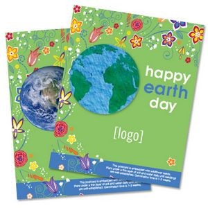 Earth Day Seed Paper Shape Postcard - Design E