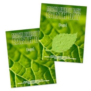 Earth Day Seed Paper Shape Postcard - Design J