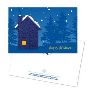 Holiday Seed Paper Shape Postcard - Design AM
