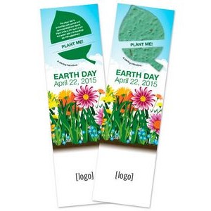 Seed Paper Earth Day Shape Bookmark - Design C