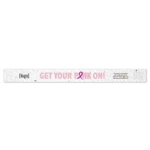 Seed Paper Breast Cancer Awareness Wristband - Style M
