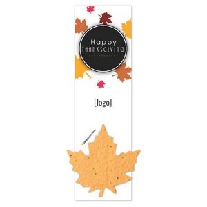 Seed Paper Thanksgiving Shape Bookmark