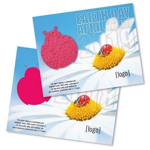Earth Day Seed Paper Shape Postcard - Design O