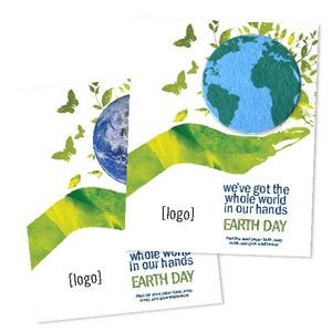 Earth Day Seed Paper Shape Postcard - Design T