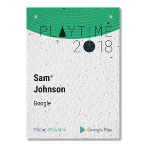 4.13" x 5.83" Seed Paper Name Tag