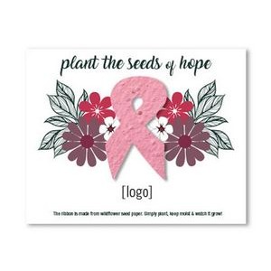 Breast Cancer Awareness Seed Paper Shape Postcard - Design J