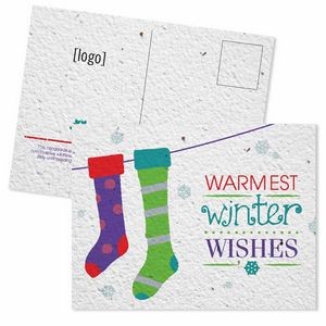 Holiday Seed Paper Mailable Postcard - Style H