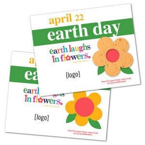 Earth Day Seed Paper Shape Postcard - Design Y
