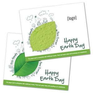 Earth Day Seed Paper Shape Postcard - Design DD
