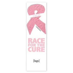 Breast Cancer Awareness Seed Paper Shape Bookmark - Design F