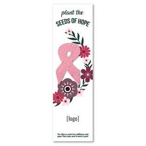 Breast Cancer Awareness Seed Paper Shape Bookmark - Design DD
