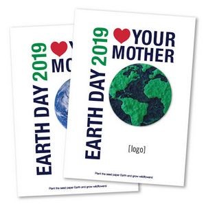 Large Earth Day Seed Paper Shape Postcard - Design H