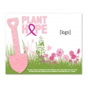 Breast Cancer Awareness Seed Paper Shape Postcard - Design B