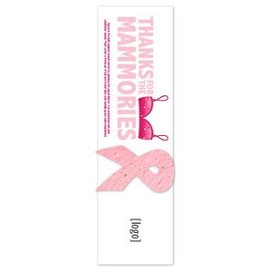 Breast Cancer Awareness Seed Paper Shape Bookmark - Design T