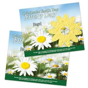 Earth Day Seed Paper Shape Postcard - Design M