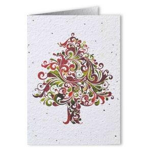 Plantable Seed Paper Holiday Greeting Card - Design F