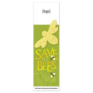 Seed Paper Save The Bees Shape Bookmark - Design B