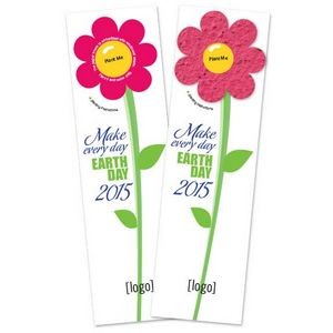 Seed Paper Earth Day Shape Bookmark - Design A
