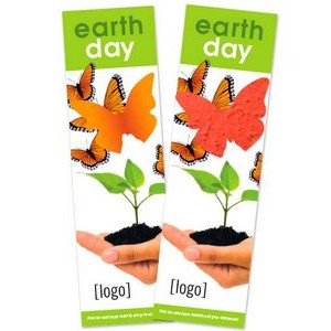 Seed Paper Earth Day Shape Bookmark - Design H