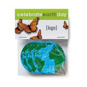 Multi Shape Earth Day Gift Pack w/3 Seed Paper Shapes - Design E